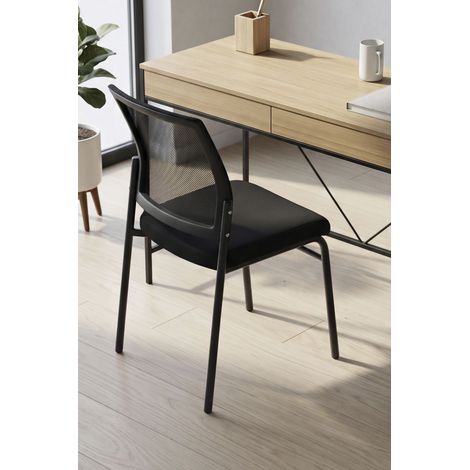 Sillas de escritorio - Pack 5 Sillas Confidente Briza - Negro (1/4)