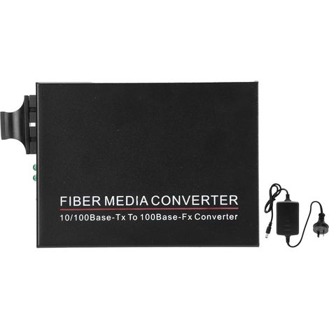 Transcepteur fibre optique TBC‑MC3302ED20 100M monomode bifibre 20km / SC / 1310nm convertisseur média 100‑240V prise AU (1/5)