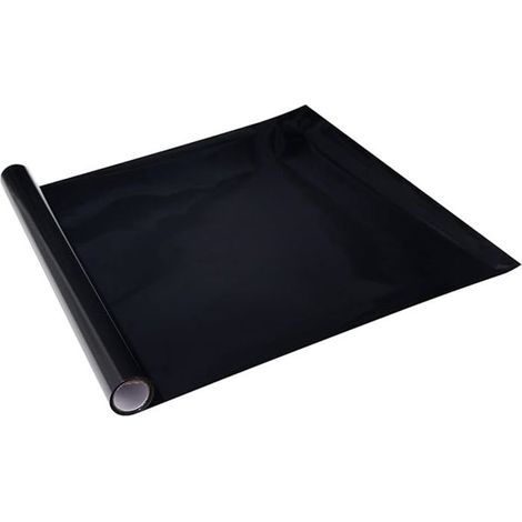 Autocollant de Fond d’Aquarium - KZQ - Noir - PVC robuste - 2m x 40cm - Installation facile (1/5)