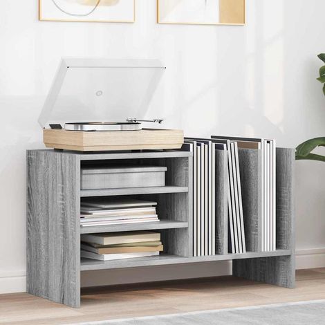 vidaXL  Record Cabinet  Grey Sonoma 78.5 x 35 x 45 cm Engineered Wood
