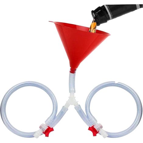 Entonnoir À Bière Avec Valve Et Tuyau - Bière-pong Anti-fuite Pour Festivals, Enterrements De Vie De Jeune Fille Et Fêtes - Entonnoir De Jeu À Boire Pour Un Débit Rapide - Gadget De Fête Pour Festival (1/5)
