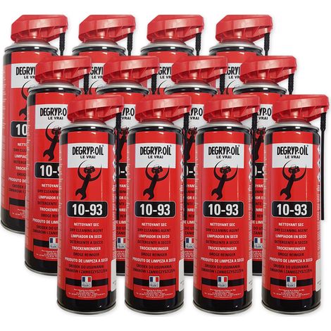 Lot de 12 aérosols nettoyant freins et embrayages – Dégraissant puissant 500 ml – Évaporation rapide sans résidu – Compatible surfaces métalliques – Degryp Oil