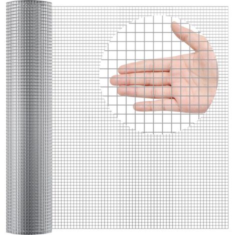 Grillage maille 13 mm 91 x 1520 cm 19G, galvanisé à chaud, filet de poulet, pour cages lapins, jardin et rongeurs (1/5)