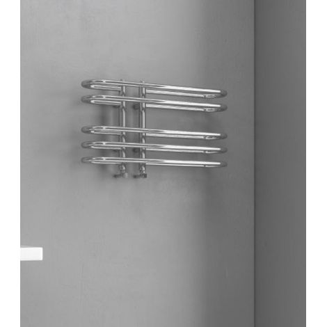 Scalda salviette termoarredo 700x400mm finitura cromata KAM-379 kamalu (1/2)
