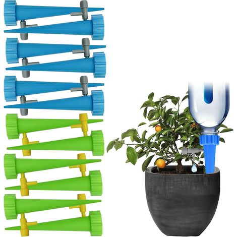 CCYKXA 30PCS Automatic Irrigation Device, Automatic Plant Sprinkler with Valves, Adjustable Flower Spikes, Waterer for Potted Plants, Drip Irrigation Bottle Plant Irrigation System (1/4)