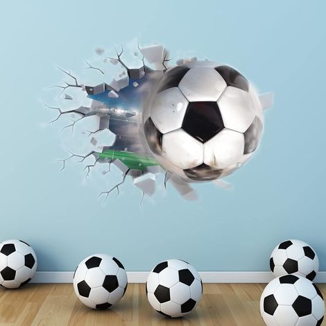 Stickers Muraux 3D Football, 61x46cm, 3D Sticker Mural de Salon, Poster du Stade, Autocollant Mural de Football Coloré, Autocollant Muraux Chambre Couloir Décor (1/5)