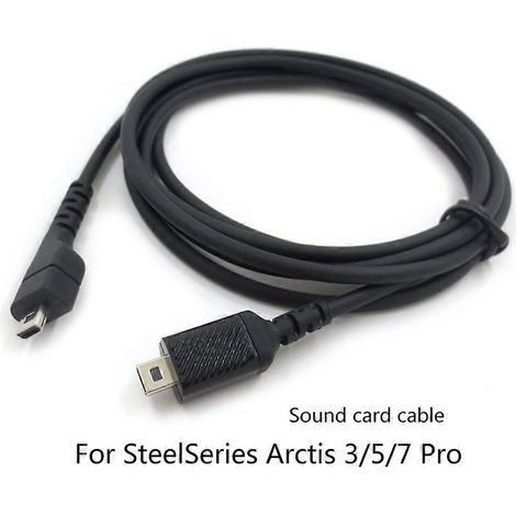 Verwicklungsfreies Audiokabel für Arctis 3/5/7 Pro Gaming-Headsets – Stilvolle Kabel mit integrierter Soundkarte (1/4)
