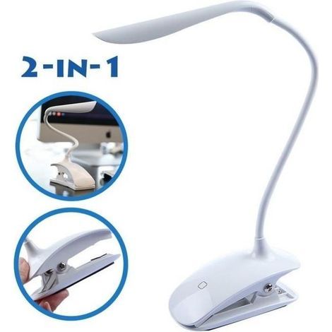 LED-Tischleuchte – Marke – Modell – Flexibel und verstellbar – USB-aufladbar – 3 Helligkeitsstufen (1/4)