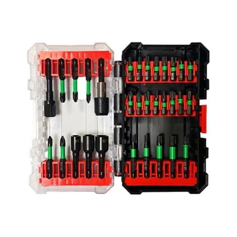 Assortiment complet de 31 embouts tournevis Revêtement antirouille et maintien magnétique sécurisé pour outils électriques Diverses tâches réparation Jeu d ' entretien automobile - (1/5)