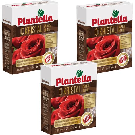 PLANTELLA Fertilizzante minerale solubile per tutte le rose a foglia 1 kg x 3 (1/5)