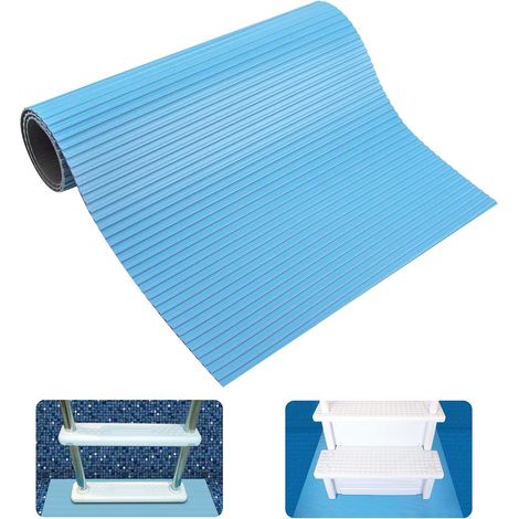 Tapete protector para escaleras/escalones/peldaños de piscinas elevadas, 9 x 24 pulgadas (1/5)