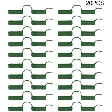 Confezione da 20 clip di fissaggio per serra - Per tubi per serra - Strumento di fissaggio - Per teloni da giardino - Protezione solare. 1,1 cm
