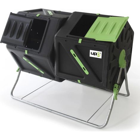 Trommel-Komposter 2 Kammern je 105 Liter (1/5)