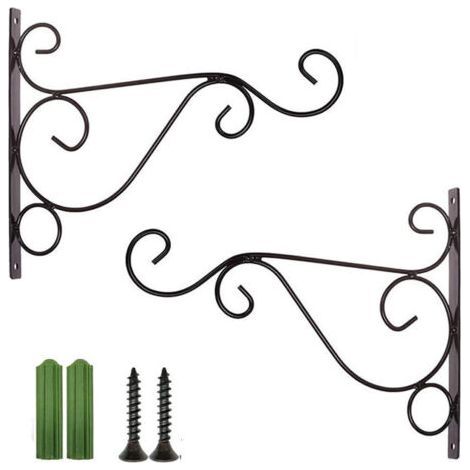 Pcs Hook - Black Indoor and Outdoor Plant Hanger Wall Mounted Plant Hanger for Garden Balcony (1/5)