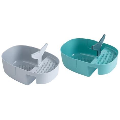 2-piece plastic draining basket for the sink, filter holder, practical draining basket for the kitchen