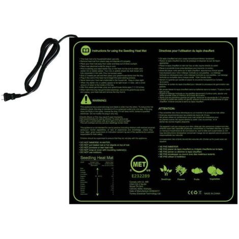 Tapis chauffant électronique 1 pièce, tapis chauffant pour semis de graines germination électronique de jardinage avec sac de rangement 50 x 52.5 cm