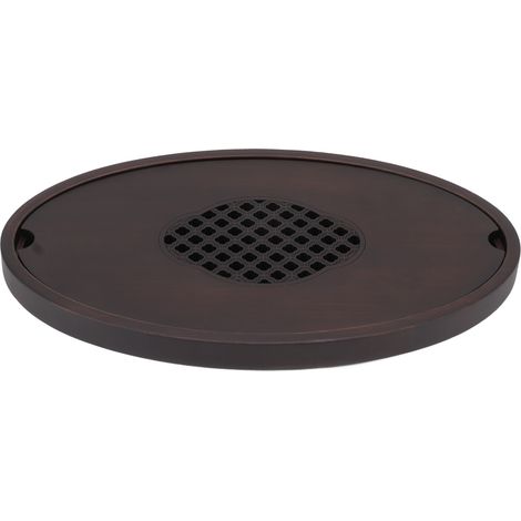 Plateau de table à thé en bambou couleur noyer, style chinois simple et élégant, avec poignée. (1/5)