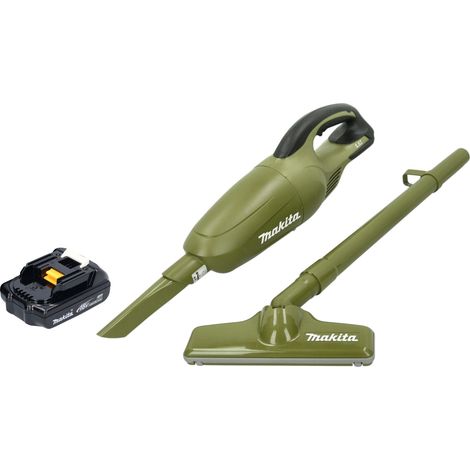 Makita DCL 180 YO Akku Staubsauger 18 V 0,65 l Olive Outdoor Adventure Serie + 1x Akku 1,5 Ah - ohne Ladegerät