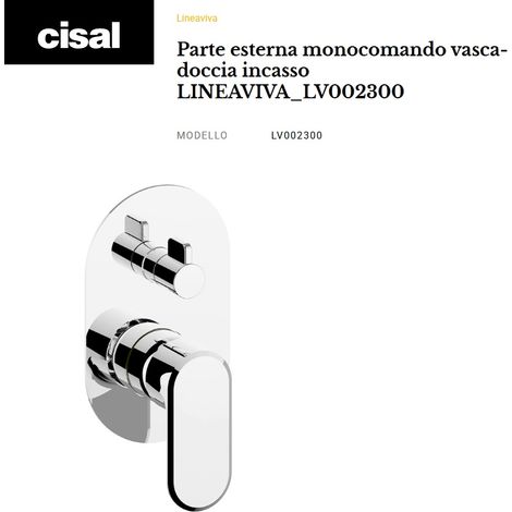 Cisal - linea viva miscelatore doccia 2 vie cromo lucido (parte esterna)