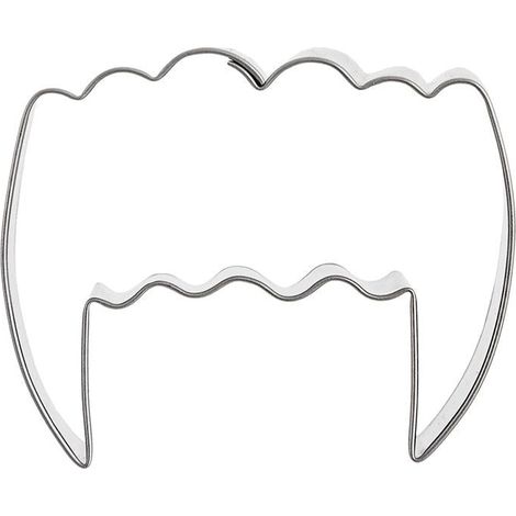 Cortador de galletas con forma de dientes de vampiro de metal, 5,5 cm (1/5)
