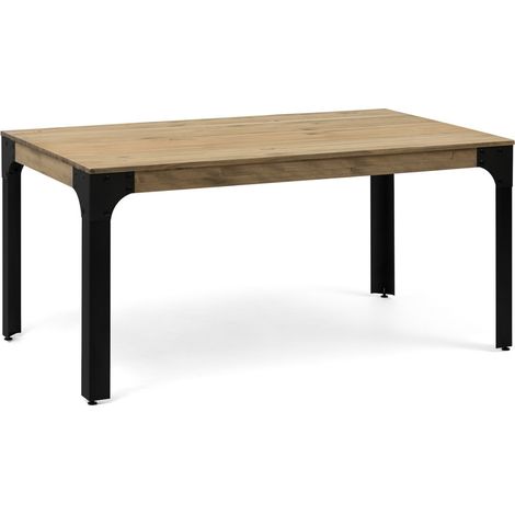 Mesa madera y acero estilo Vintage Industrial modelo Boston medidas 795x1980x750