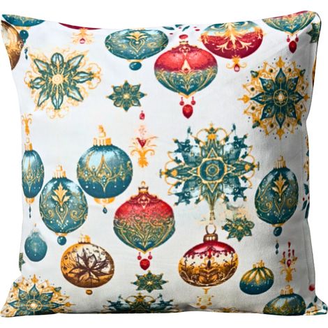 FEDERA NATALIZIA 40x40 CM PER CUSCINO DECORATIVO JASHKA, 100% COTONE