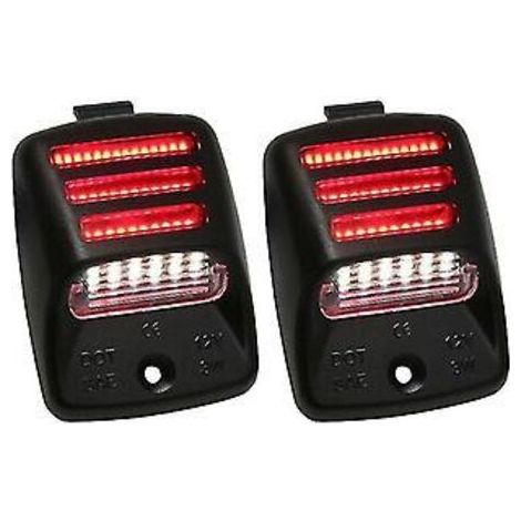paire de feux de plaque d'immatriculation à LED rouges, feux de position arrière/feux antibrouillard arrière pour Tacoma Tundra 2005-2015