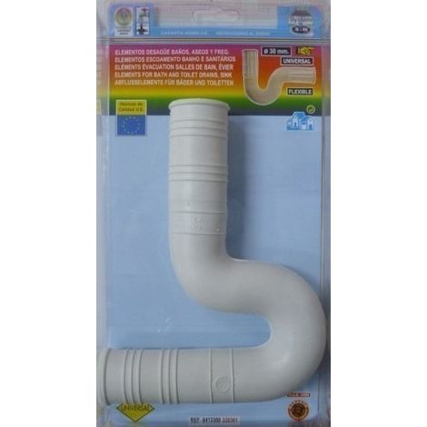 Desague Evacuacion  Fregadero 30X30Mm Flexble Universal Pvc S M