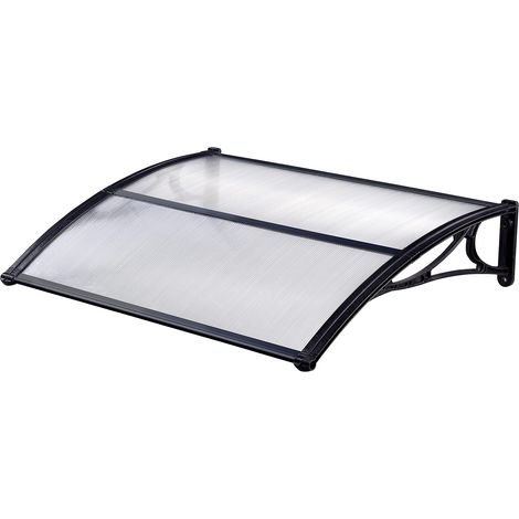 Pensilina in policarbonato trasparente pensilina modulare tettoia per porte e finestre 120 x 80 centimetri