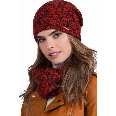 Ensemble chapeau et foulard Patrizia pour femme, couleur rouge (1/3)