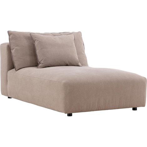 Méridienne en Tissu "Malö" 169cm Marron