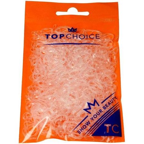 Gomas para el cabello de silicona de primera calidad, transparentes, 500 unidades, 22715