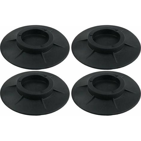 Set mit 4 rutschfesten Gummifüßen für Waschmaschine und Trockner, schwarz (1/4)
