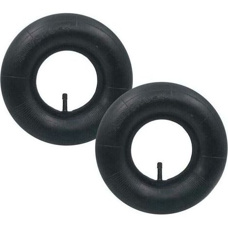 pair 2 pièces 4.10/3.50-4 Chambre à air Pneu TR-13 Valve Droite pour Diable, Chariot, Chariot à Main, Chariot de Jardin, Tondeuse à Gazon-- (1/4)