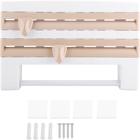 Lot porte-sauce cuisine porte-serviette en papier support film alimentaire coupe beige (1/5)