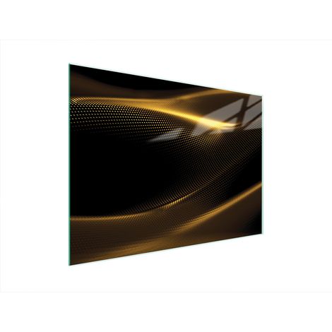 TAGLIERE IN VETRO 40x30 ORO (1/5)