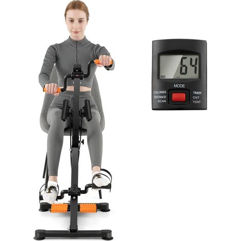 COSTWAY Heimtrainer Bewegungstrainer Pedaltrainer für Senioren Stahl, Hand Arm Bein Knie Fitnessgerät mit LCD Display, höhen- & längenverstellbar, Arm und Beintrainer Senioren (1/5)