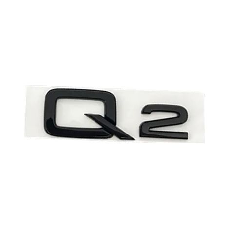 (Q2) - Logo ABS 4 anneaux 285 mm x 202 mm, emblème autocollant pour capot, calandre avant et arrière, style S Line, compatible avec Q2 2016-2018 (1/2)