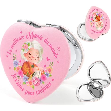 Miroir Cadeau Mamie, Miroir de Poche Fête des Grands Mères pour Cadeau Mamie, Fête des Grands-mères, Cadeau Fete des Mamies pour Noel Anniversaire (1/5)