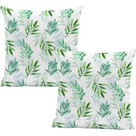 Ensemble de 2 housses de coussin carrées pour canapé-lit, avec une housse supplémentaire pour éléments de jardin. (1/4)