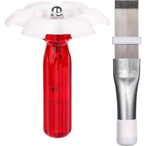 2 Pièces Peigne de Climatiseur, Peigne Condenseur Climatiseur, Peigne à Ailettes en Acier Inoxydable, Brosse de Nettoyage à Ailettes pour Nettoyer Le Radiateur, évaporateur (1/5)