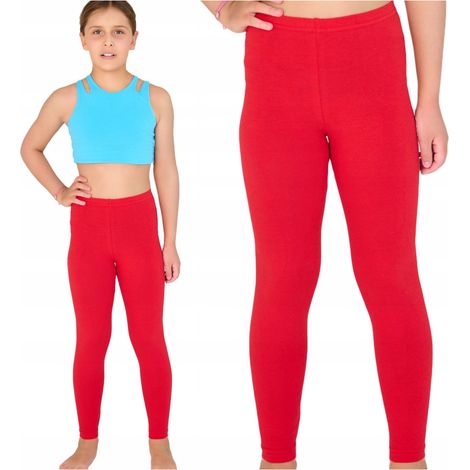 Leggings rouges pour filles, en coton lisse Bates, taille 92. (1/5)