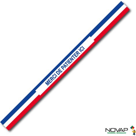 Bande Merci de patienter ici - Election - spécial sol - 1000x70 mm - 4008448