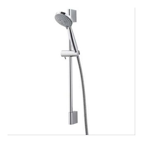 Ensemble douche Luco chromé L=600mm, barre Ø18mm, 3 jets