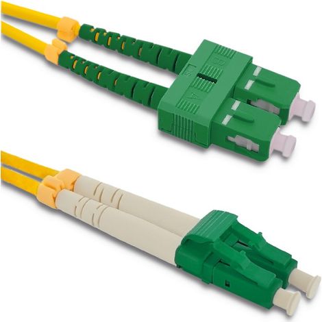Qoltec SC/APC - LC/APC Glasfaser-Patchkabel Singlemode 9/125 G652D Duplex 1 m (1/3)