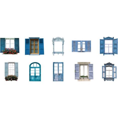 Lot de 10 autocollants décoratifs ajourés pour cadres de fenêtre, parfaits pour le collage, le scrapbooking et les carnets. (1/5)