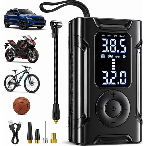 Compresseur d'air Portable 150 PSI, Batterie Rechargeable, Lampe LED (1/5)