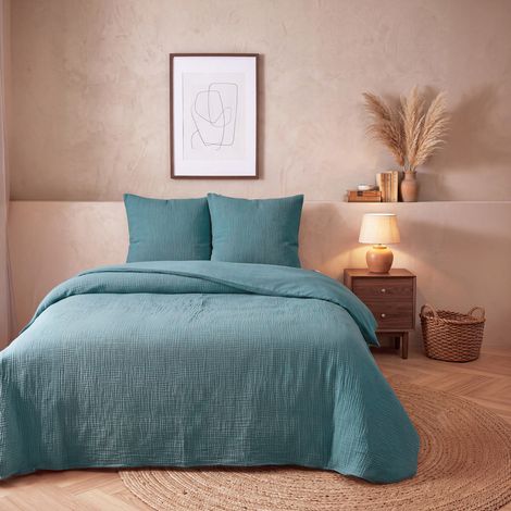 Parure de lit double en gaze de coton 260x240cm