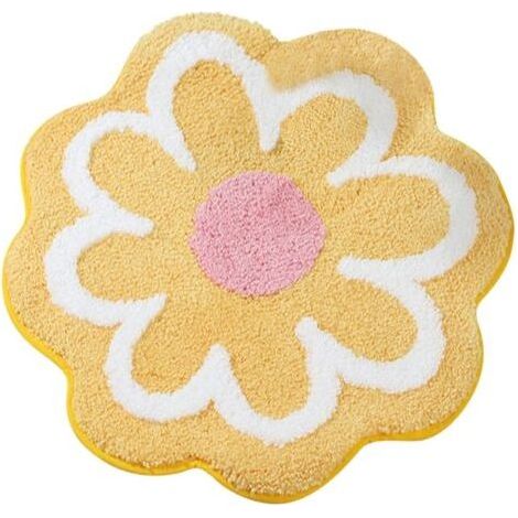 Floral Pattern Bath Mat 40x40cm - Soft, Non-Slip and Absorbent, Washable Microfiber for Bathroom, Kitchen, Toilet, Kids Room and Pets. (1/5)