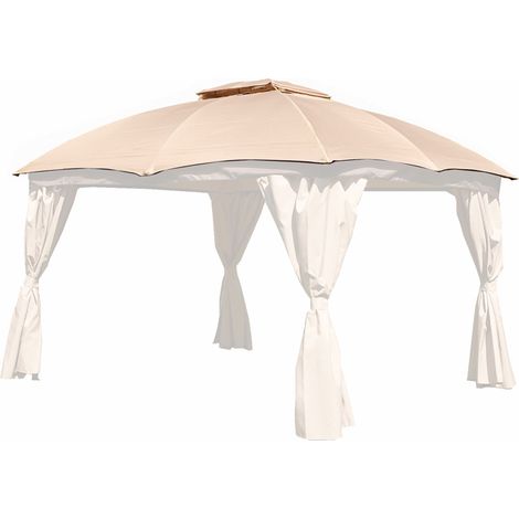 Rio Gazebo 3x3.65m Mocha Canopy
